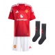 Manchester United Manuel Ugarte #25 Maglia Gara Casa Repliche 2024-25 Bambino Maniche Corte